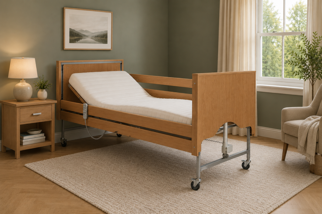 hospital bed in room